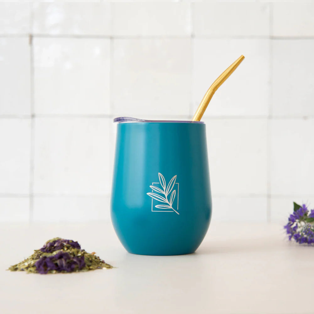 Calebasse isotherme vert topaze et sa bombilla - Original Maté