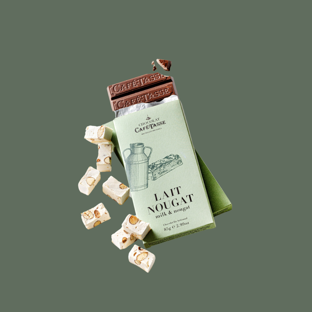 Tablette de chocolat au lait et nougat - Café Tasse