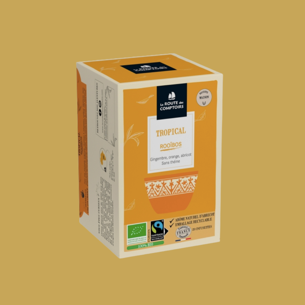 Rooibos, gingembre, abricot, orange - La Route des Comptoirs
