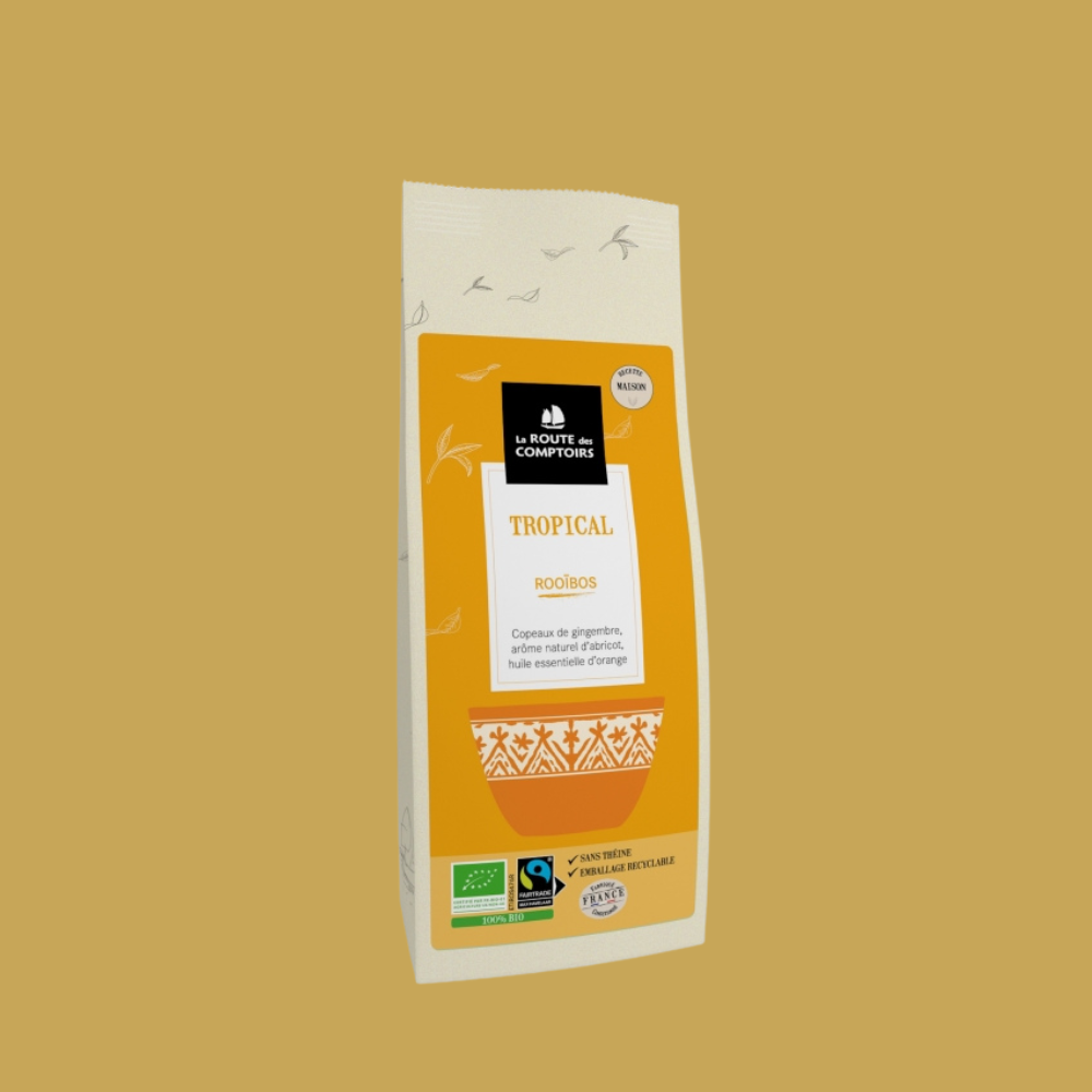 Rooibos, gingembre, abricot, orange - La Route des Comptoirs