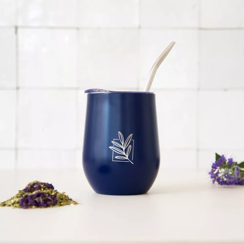 Calebasse bleu saphir & sa bombilla - Original Maté