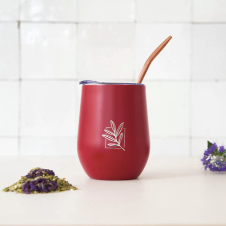 Calebasse isotherme rouge rubis & sa bombilla -  Original Mate