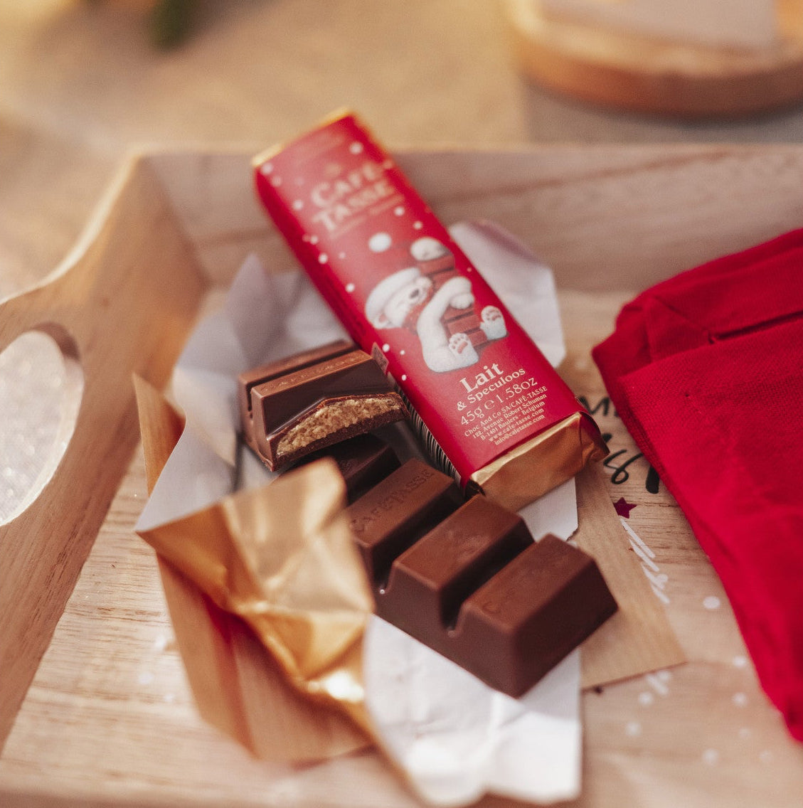 Barre de chocolat au Lait & Spéculos Edition Noël - Café Tasse