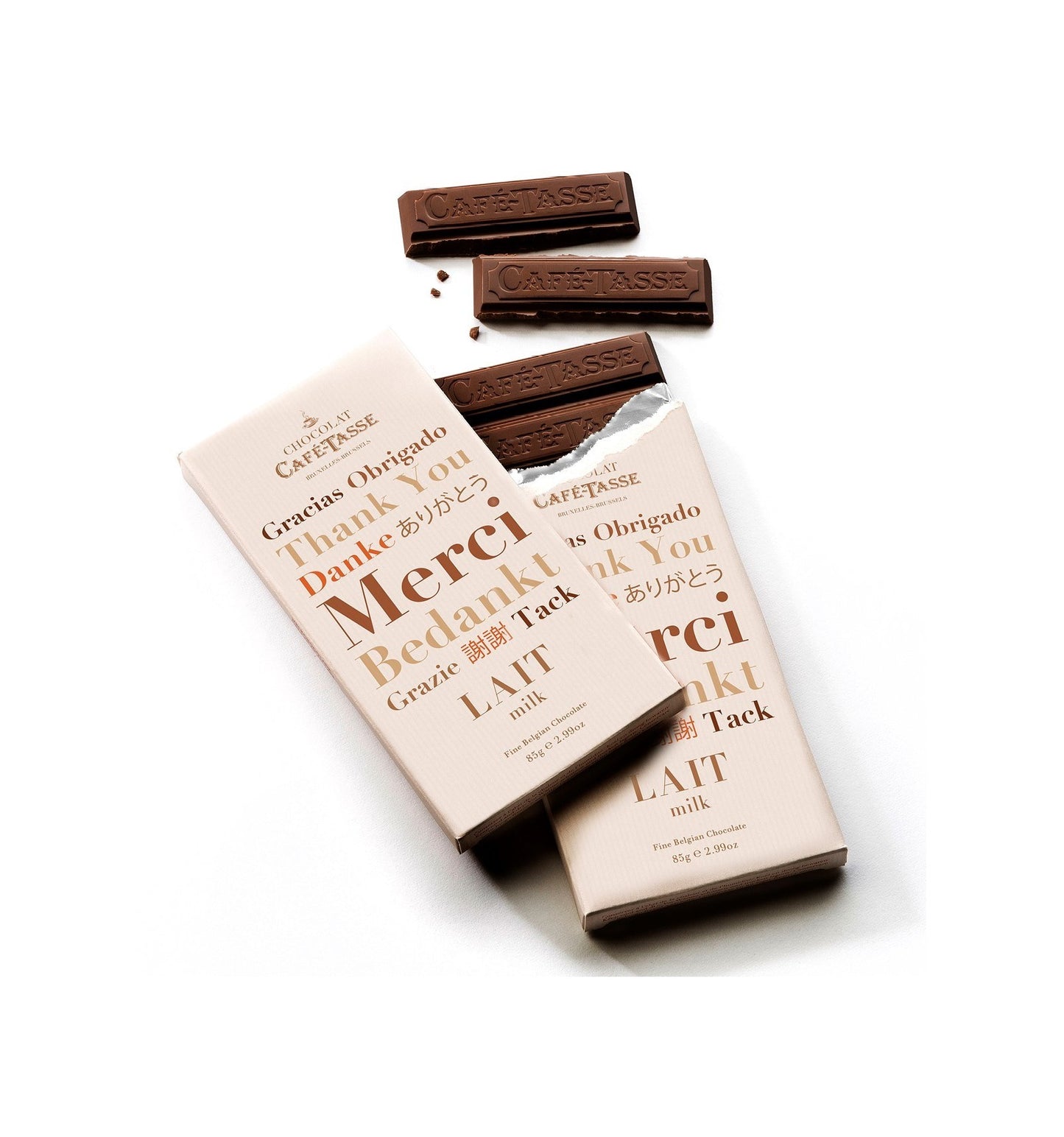 Tablette de chocolat édition MERCI Café Tasse