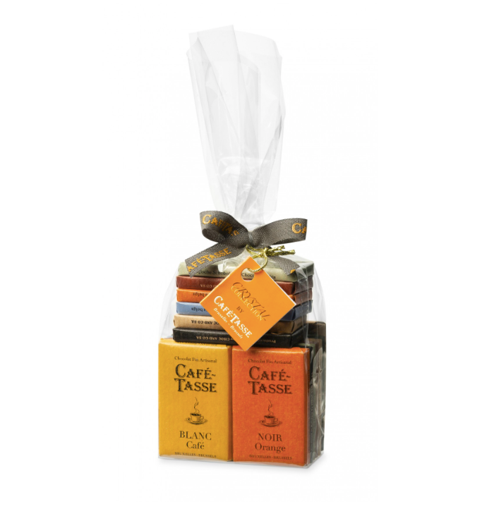 Sachet Mini Tablettes de chocolat assorties Café-Tasse