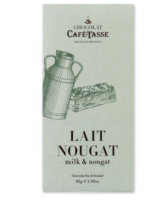 Tablette de chocolat au lait et nougat Café Tasse