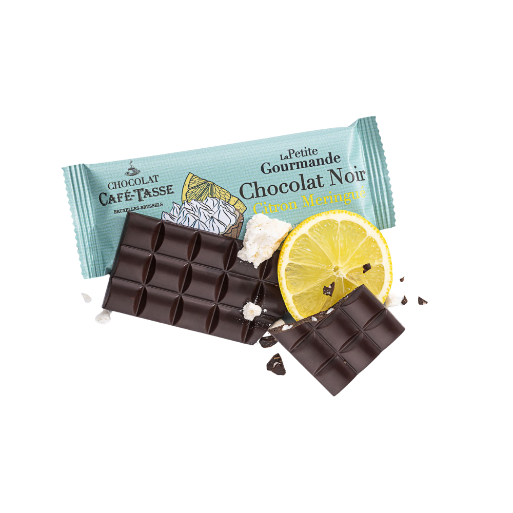 La Petite Tablette Gourmande chocolat noir & Citron meringué Café Tasse