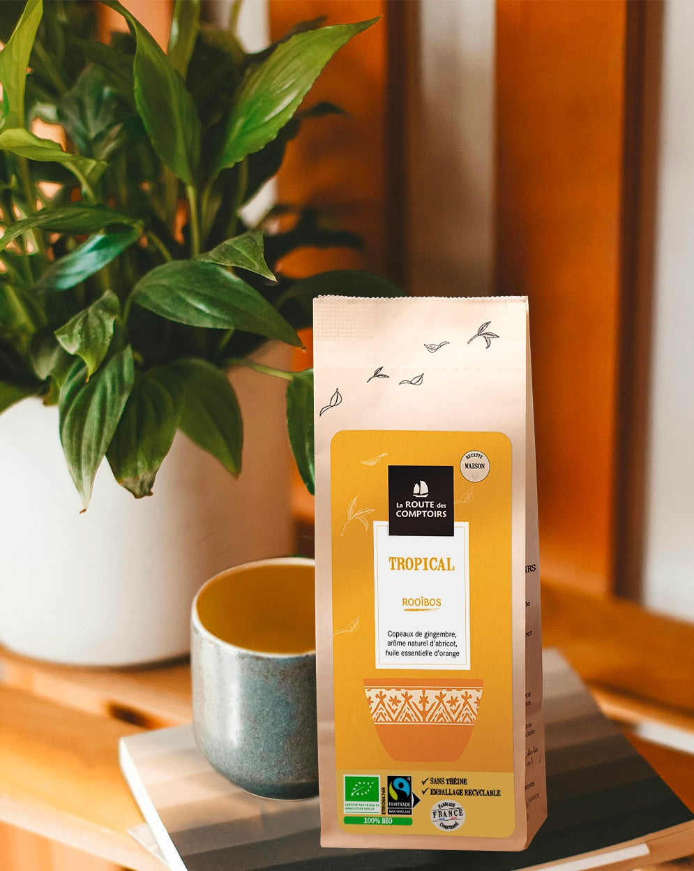 Rooibos Tropical gingembre, abricot, orange - La Route des Comptoirs