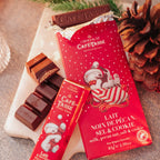 Tablette de chocolat au lait noix de pécan crispy sel édition Noël - Café Tasse