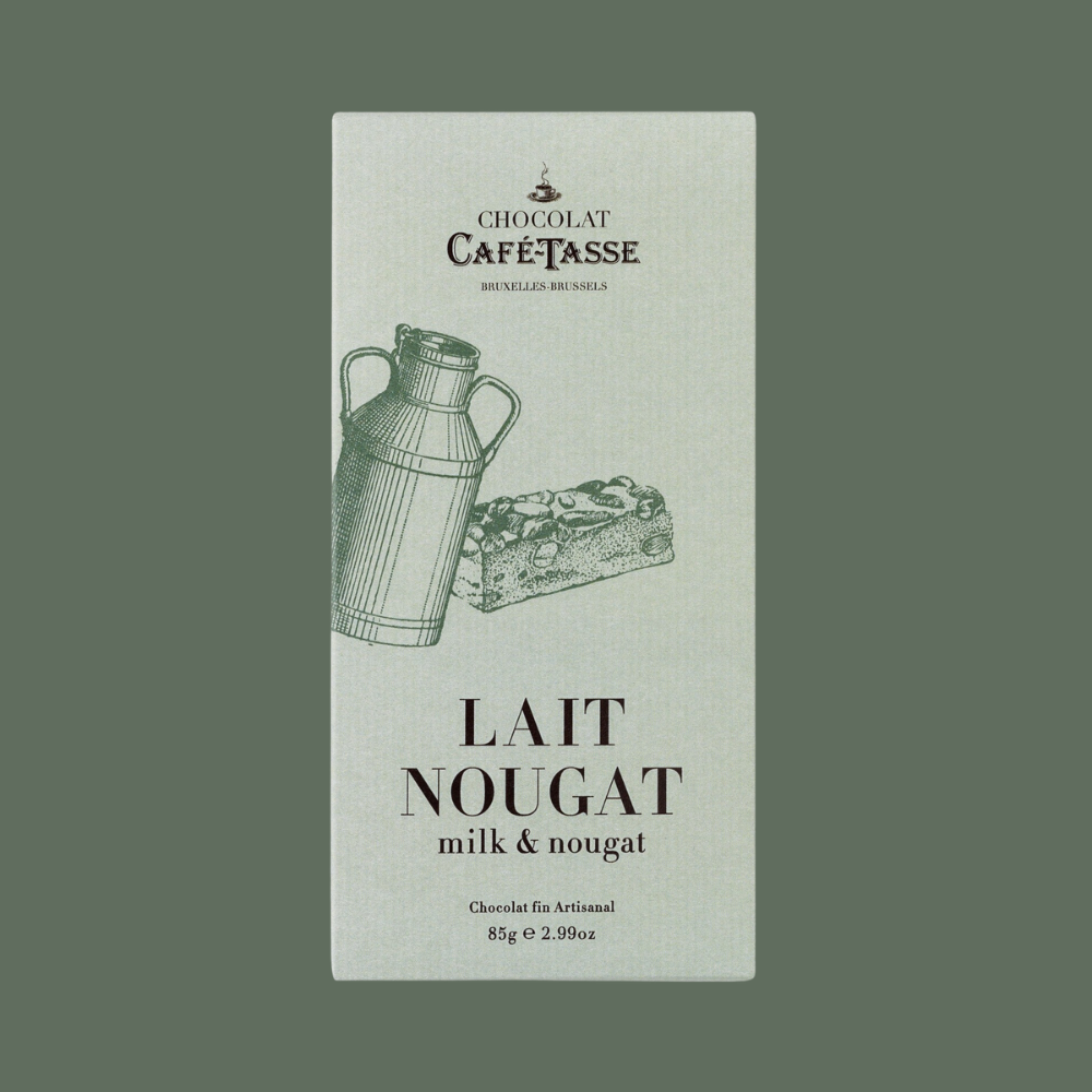Tablette de chocolat au lait et nougat - Café Tasse