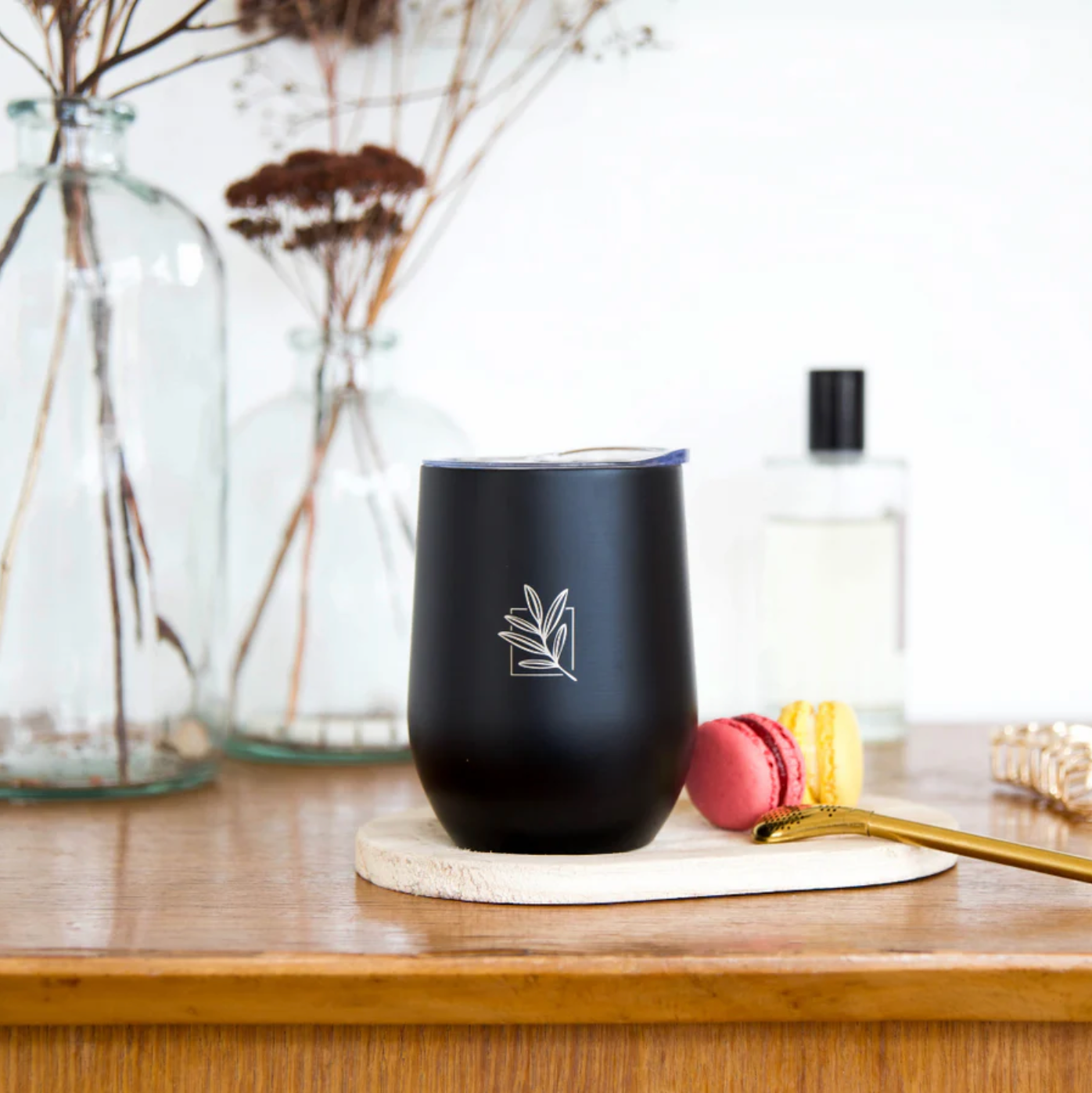 Calebasse isotherme noire & sa bombilla - Original Mate