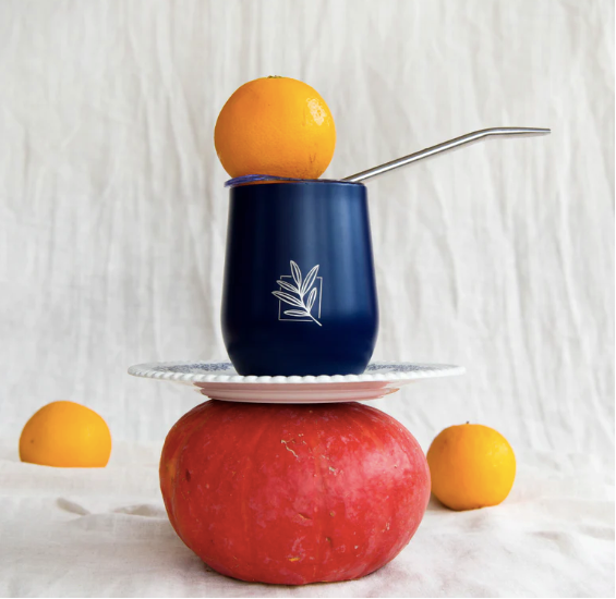 Calebasse bleu saphir & sa bombilla - Original Maté