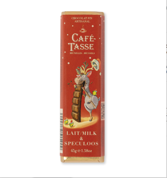 Barre de chocolat au Lait & Spéculoos Edition Noël Café-Tasses