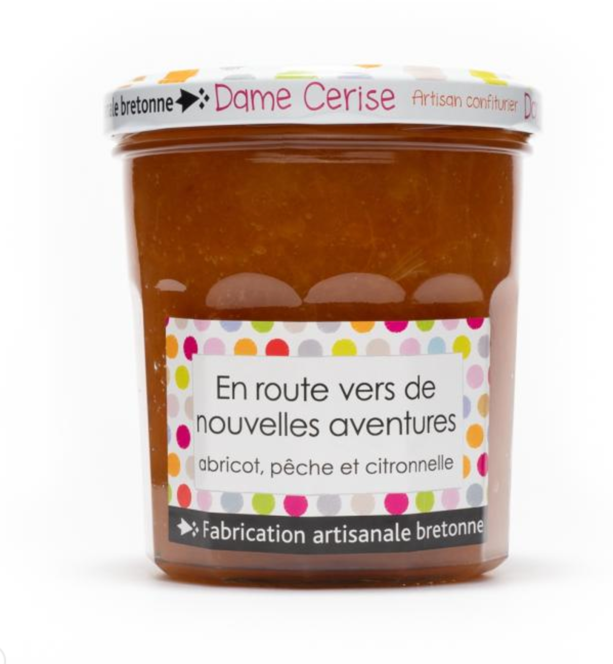 Confiture "En route pour de nouvelles aventures..." Dame Cerise