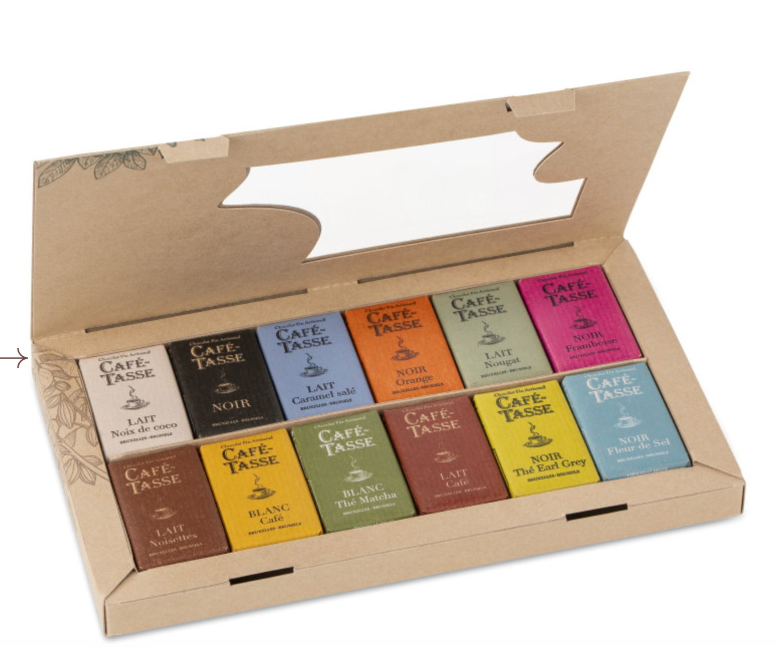 Coffret Découverte Café-Tasse 24 mini tablettes chocolat