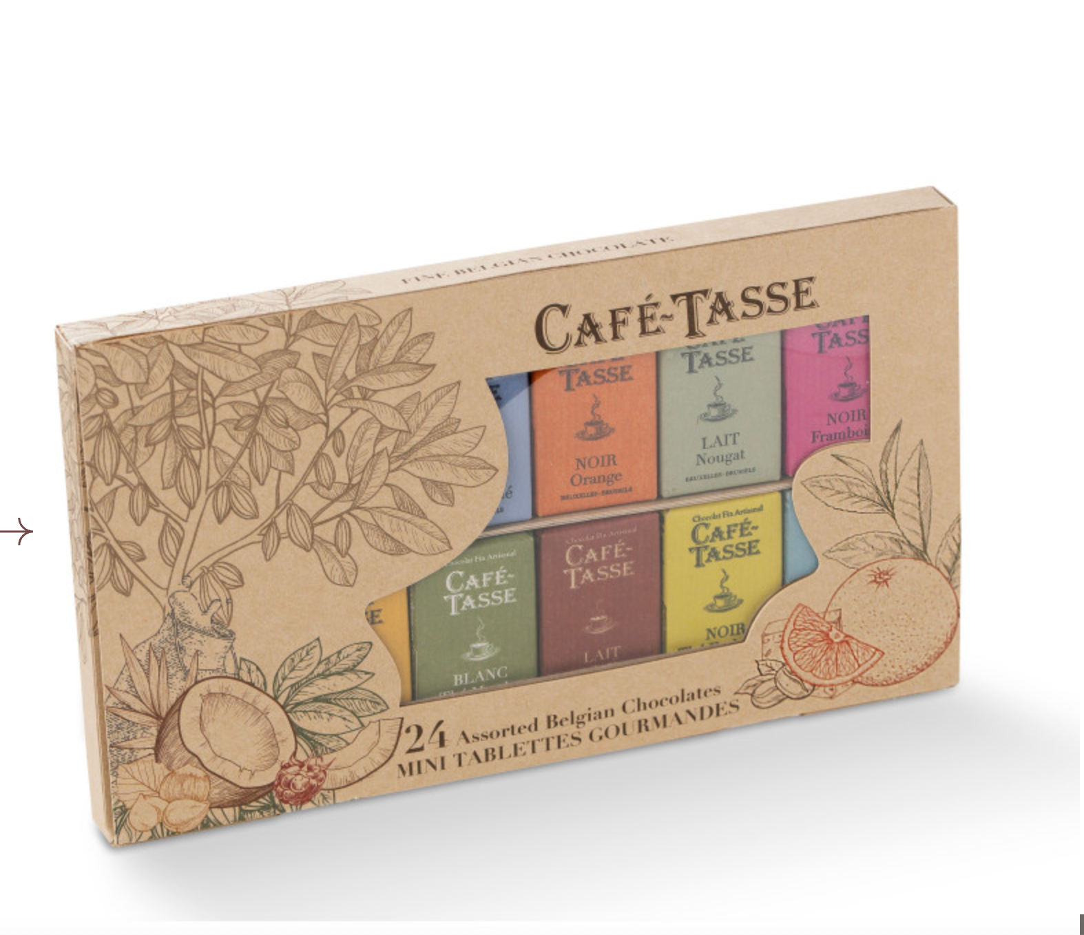 Coffret Découverte Café-Tasse 24 mini tablettes chocolat