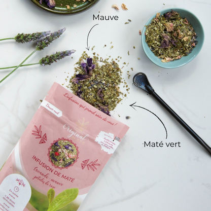 Maté Lavande, Mauve, Pétales de rose -  Original Maté