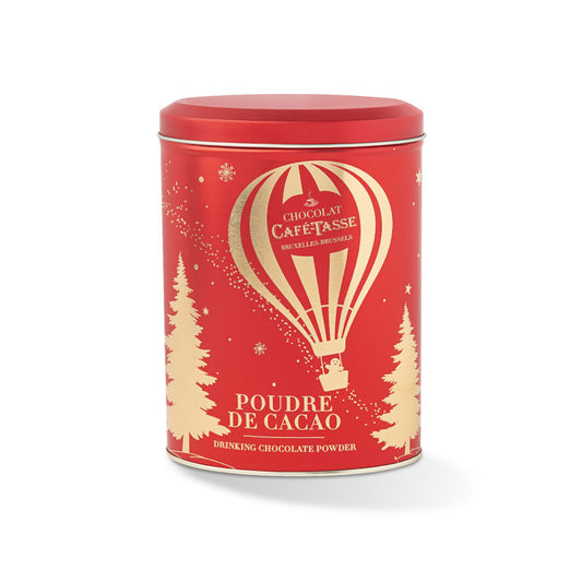 Boîte métal de Noël avec Cacao en poudre Café Tasse