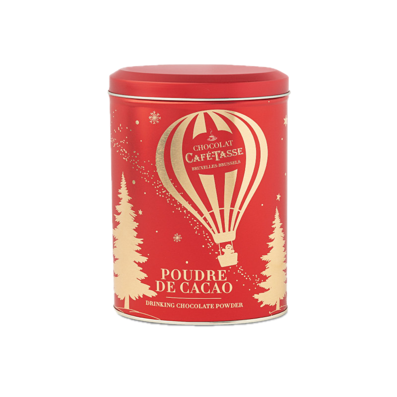 Boîte métal de Noël avec Cacao en poudre Café Tasse