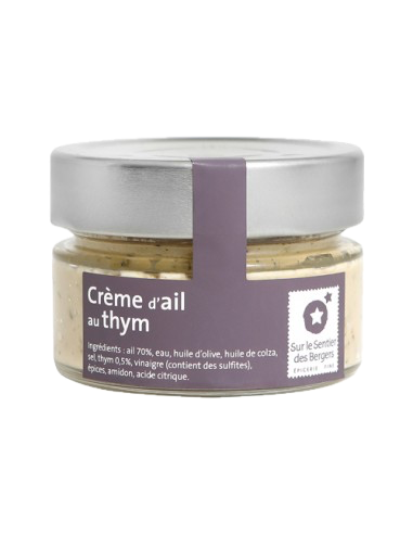 Crème d'ail au thym - Sur le Sentier des Bergers