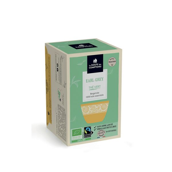 Thé vert EARL GREY  La Route des Comptoirs