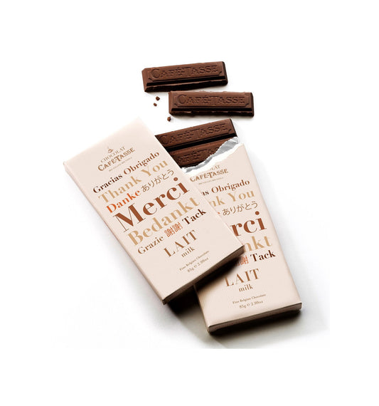 Tablette de chocolat  édition MERCI  Café Tasse